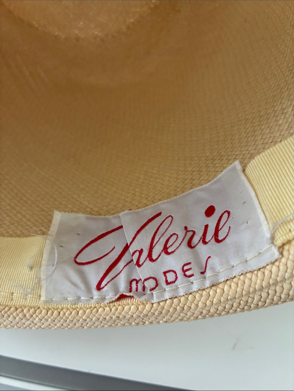 Vintage Panama Straw Fedora Hat with Brown Band - Picture 6 of 6